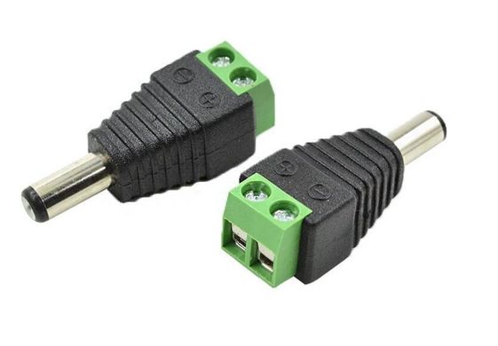 Зовнішній вигляд Zinc DC male connector.