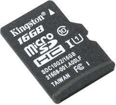 Внешний вид Kingston UHS-I G2 (Premium) SDC10G2/16GB.