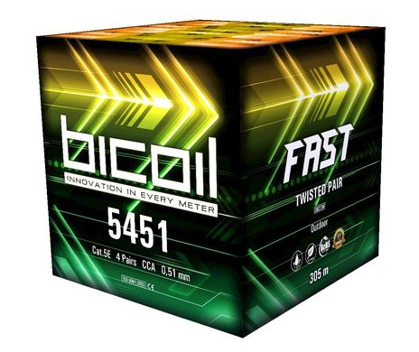 Внешний вид Bicoil UTP Сat.5Е 4PR CCA 0.51 PE Outdoor FAST.